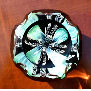 Caithness Jubilee Orchid Paperweight Limited Edition #1414 Scotland Signed
